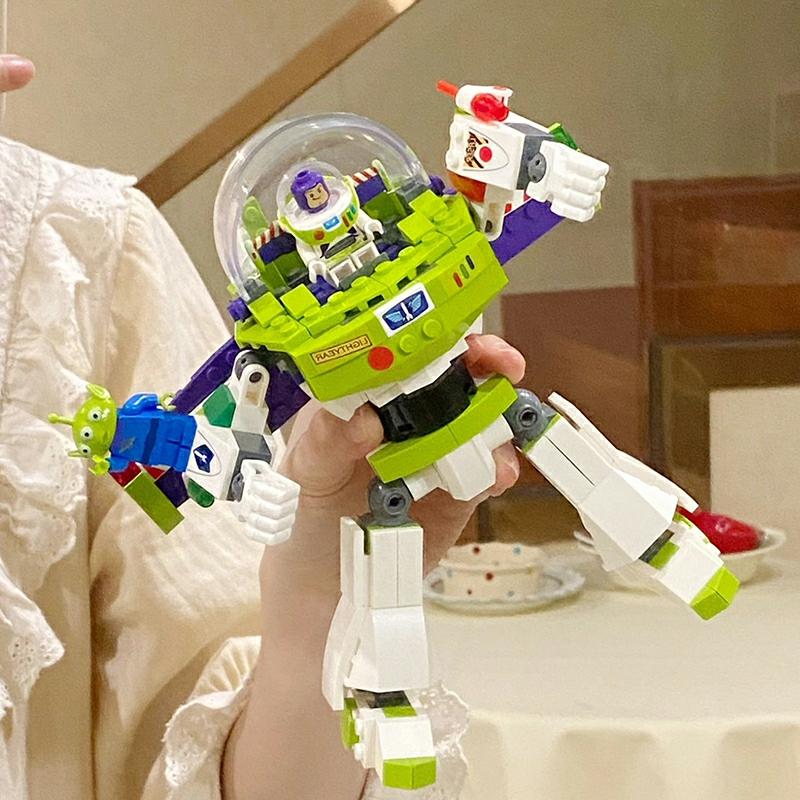 Lasten Rakennuspalikat |  Kiinalainen Rakennuspalikkalelu Buzz Lightyear -Mecha, Toy Story -Hahmo, Lasten Älyllinen Kokoelma, Sukupuolineutra Lahja. Lasten Rakennuspalikat Lasten Rakennuspalikat